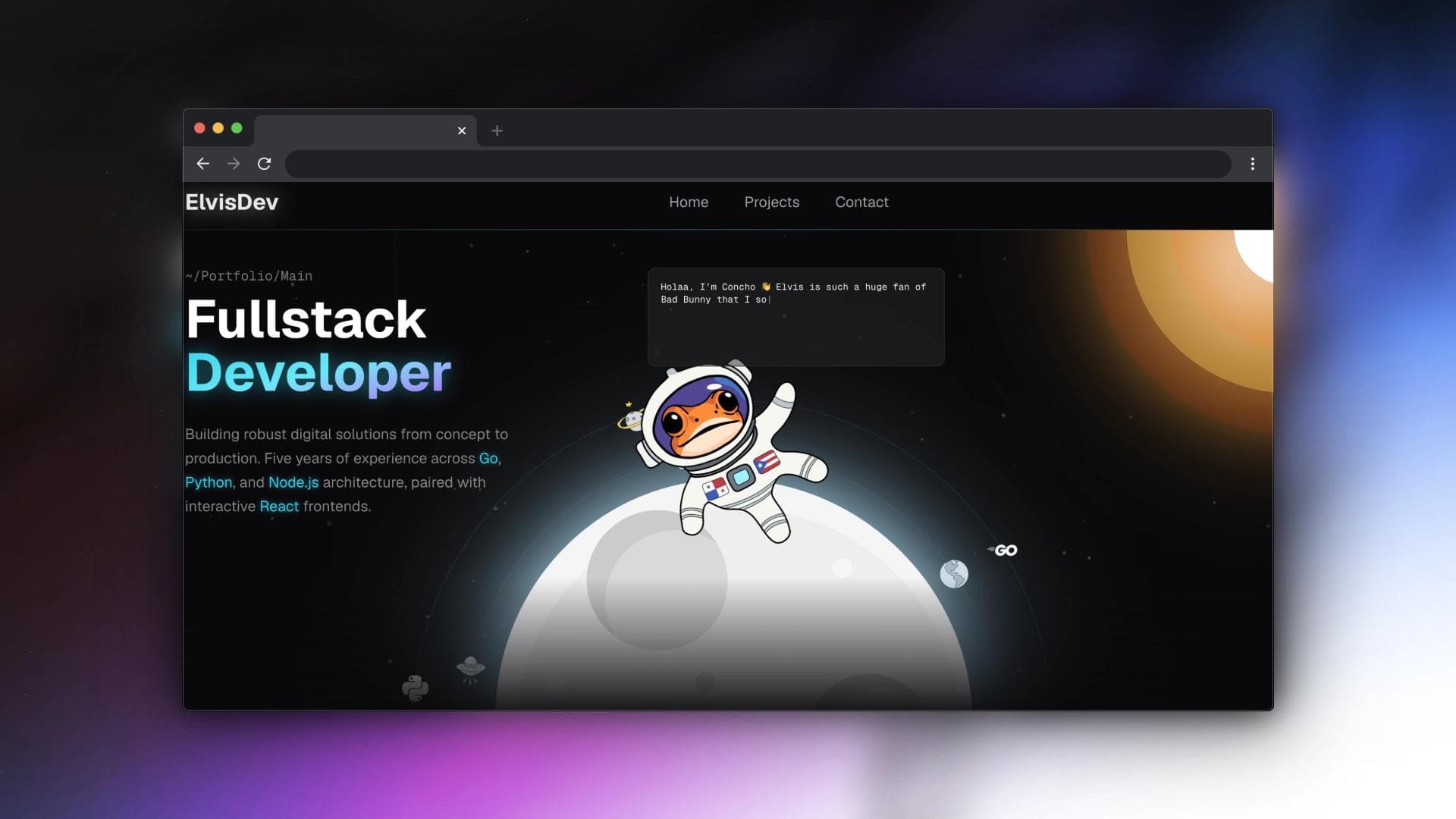 Next.js Fullstack Portfolio Hero